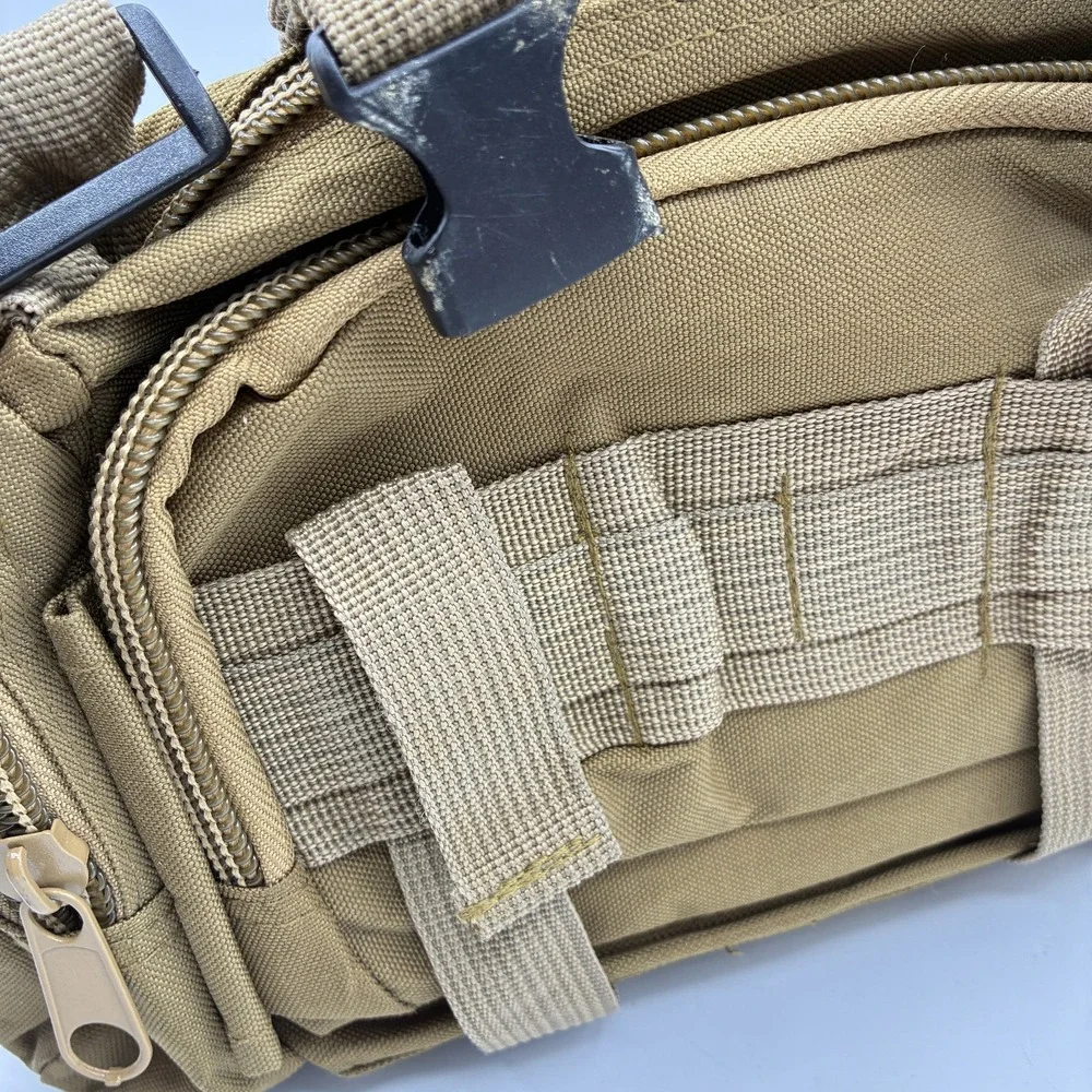MOLLE Tactical Utility Pouch Gear Bag Tan Brown Paintball Airsoft Equipment